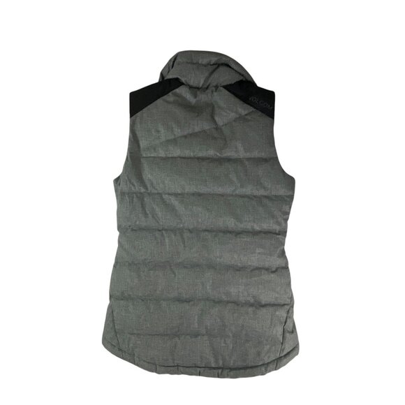 Volcom Women's Gray Puffer Vest W/ Hood Size S Outdoor Gorpcore Casual - Picture 3 of 7